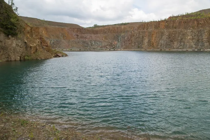 Framed Print : Germany, Greiz, Thuringia Print - Quarry Landscape Framed Print : Germany, Greiz, Thuringia Print - Quarry Landscape
