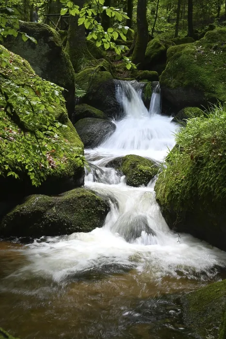 Framed Print : Gertelbach Falls Print in the Black Forest Framed Print : Gertelbach Falls Print in the Black Forest