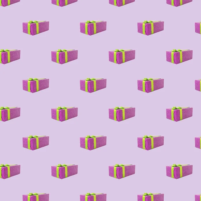 Framed Print : Pink Gift Print: Polka Dot Presents on Seamless Background Framed Print : Pink Gift Print: Polka Dot Presents on Seamless Background