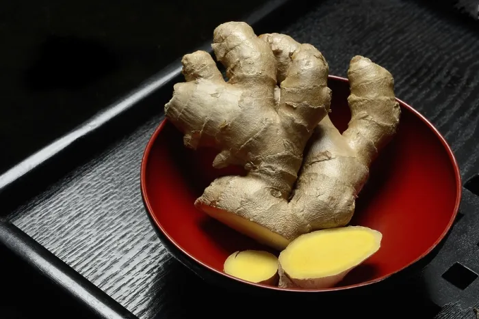 Framed Print : Ginger Root in Tea Bowl Print Framed Print : Ginger Root in Tea Bowl Print