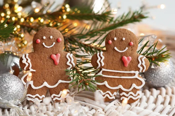 Framed Print : Gingerbread Couple Print Framed Print : Gingerbread Couple Print
