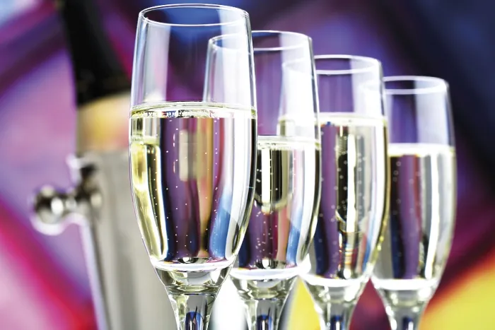 Framed Print : Four Glasses of Champagne Print Framed Print : Four Glasses of Champagne Print