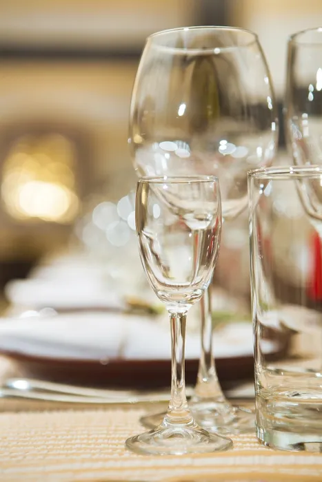 Framed Print : Empty Glasses on a Table Print Framed Print : Empty Glasses on a Table Print