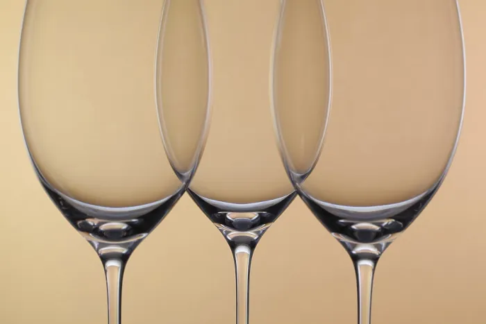 Framed Print : Three Empty Glasses of Wine Print Framed Print : Three Empty Glasses of Wine Print