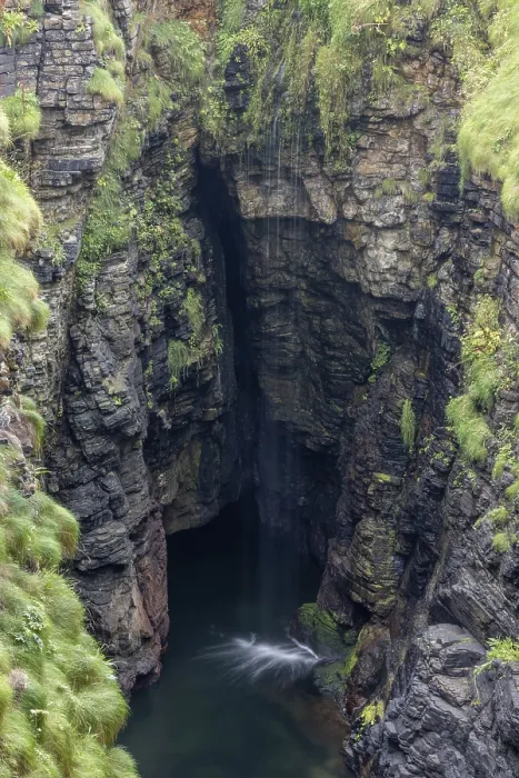 Framed Print : The Gloup, collapsed cave with small waterfall Print Framed Print : The Gloup, collapsed cave with small waterfall Print