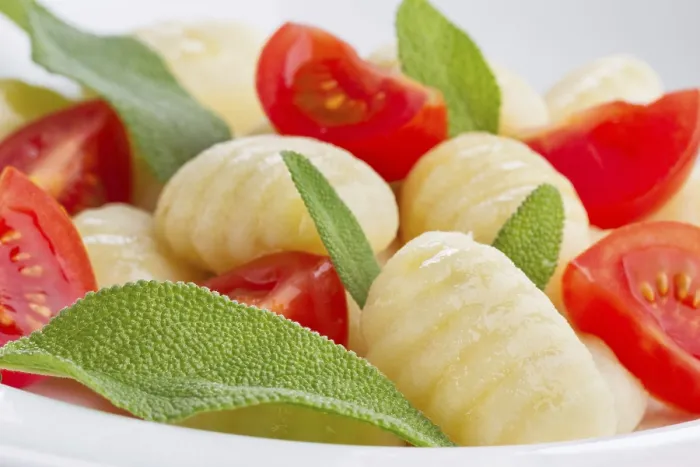 Framed Print : Gnocchi with Tomatoes and Basil Print Framed Print : Gnocchi with Tomatoes and Basil Print
