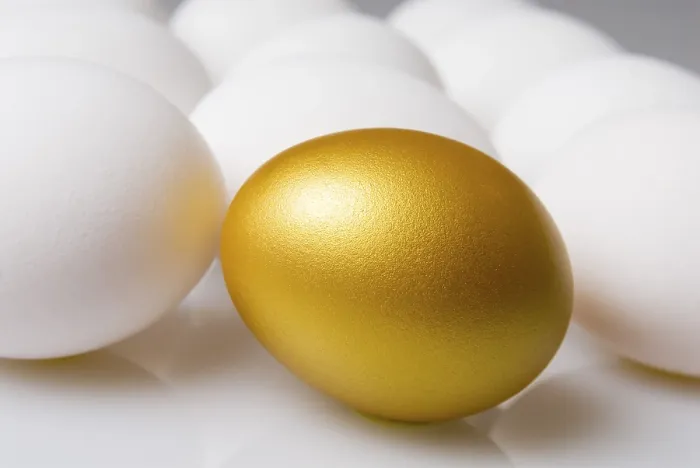 Framed Print : Golden Easter Egg Between White Eggs Print Framed Print : Golden Easter Egg Between White Eggs Print