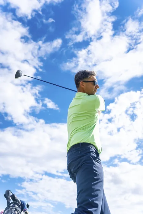 Framed Print : Golf Player Hitting Ball Print Framed Print : Golf Player Hitting Ball Print