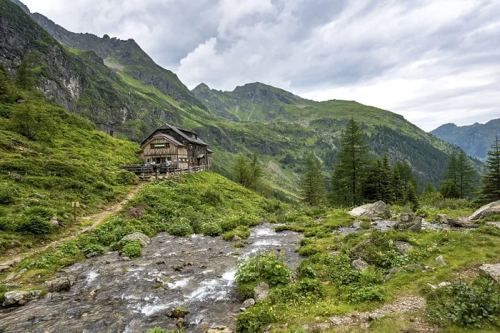 Framed Print : Gollinghutte at Steinriesenbach Print, Schladminger Tauern, Austria Framed Print : Gollinghutte at Steinriesenbach Print, Schladminger Tauern, Austria