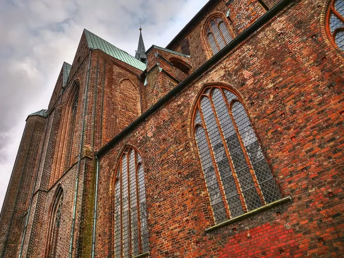 Framed Print : Gothic Red Brick Cathedral Print, Lubeck, Germany Framed Print : Gothic Red Brick Cathedral Print, Lubeck, Germany