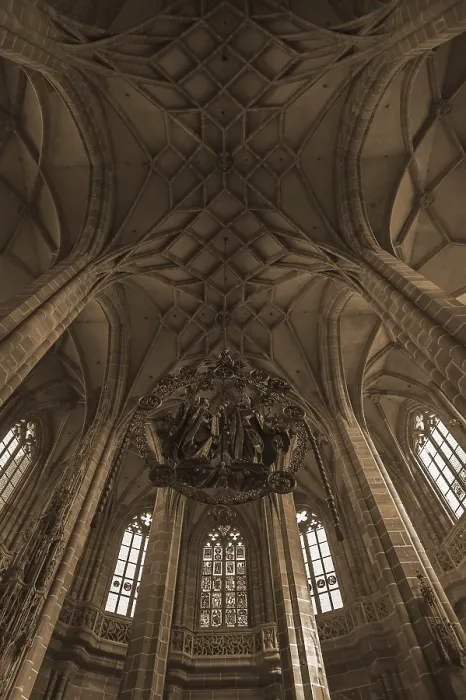 Framed Print : Gothic Vault Print, Lorenzkirche, Nuremberg Framed Print : Gothic Vault Print, Lorenzkirche, Nuremberg