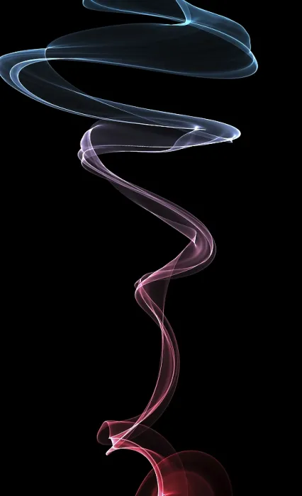 Framed Print : Gradient Smoke Print on Black Background