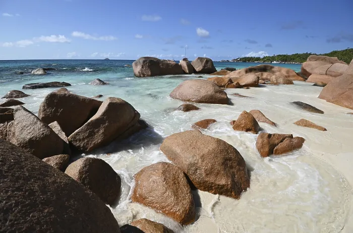 Framed Print : Granite Rocks Print at Anse Source dArgent, La Digue