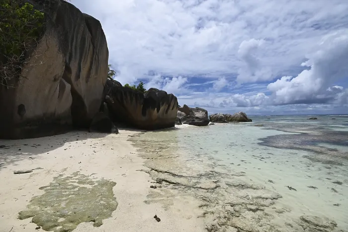 Framed Print : Granite Rocks Print at Anse Source d'Argent, La Digue Framed Print : Granite Rocks Print at Anse Source d'Argent, La Digue