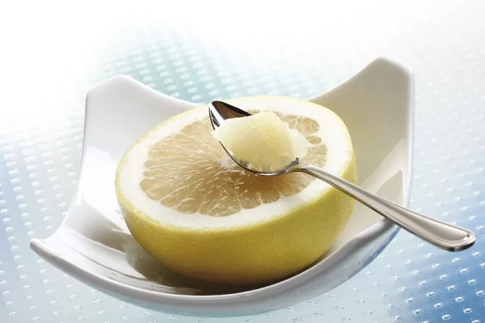 Framed Print : Grapefruit with a spoon Print