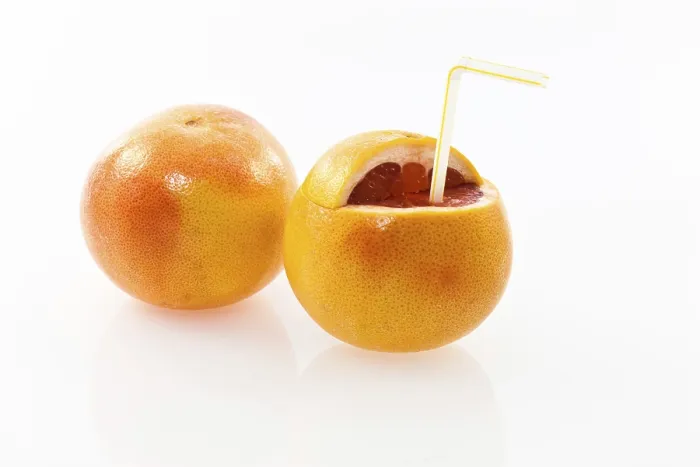 Framed Print : Grapefruit with a Straw Print Framed Print : Grapefruit with a Straw Print