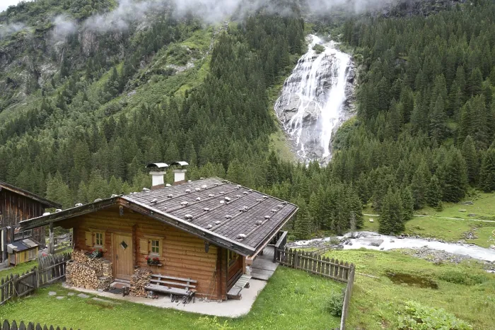 Framed Print : Grawa Waterfall Print, Stubai Valley, Austria Framed Print : Grawa Waterfall Print, Stubai Valley, Austria