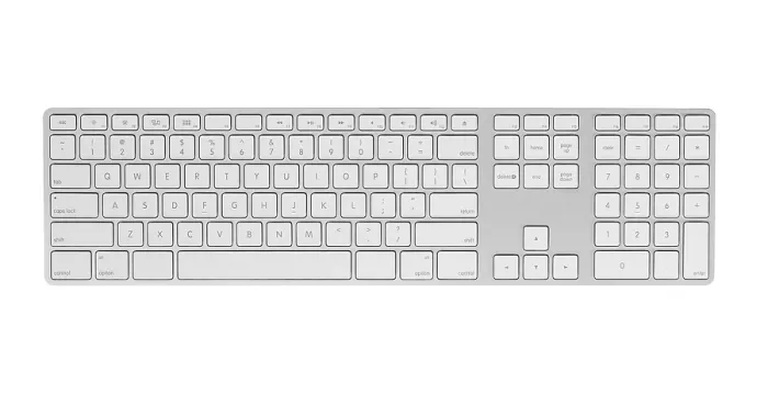 Framed Print : Gray Keyboard Print on White Background Framed Print : Gray Keyboard Print on White Background