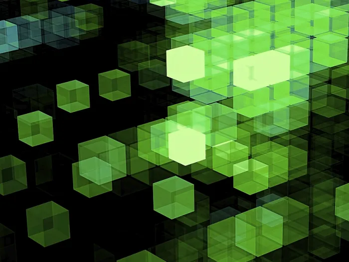 Framed Print : Green and Black Technology Background Print