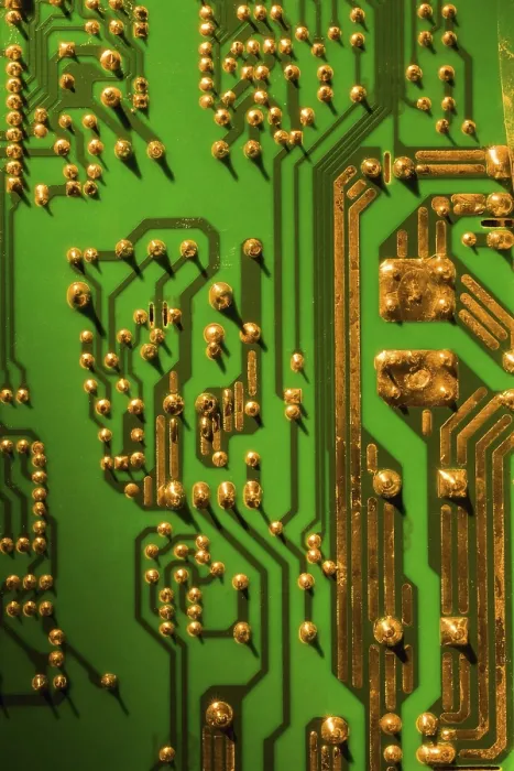 Framed Print : Green and Gold Computer Circuit Board Print Framed Print : Green and Gold Computer Circuit Board Print