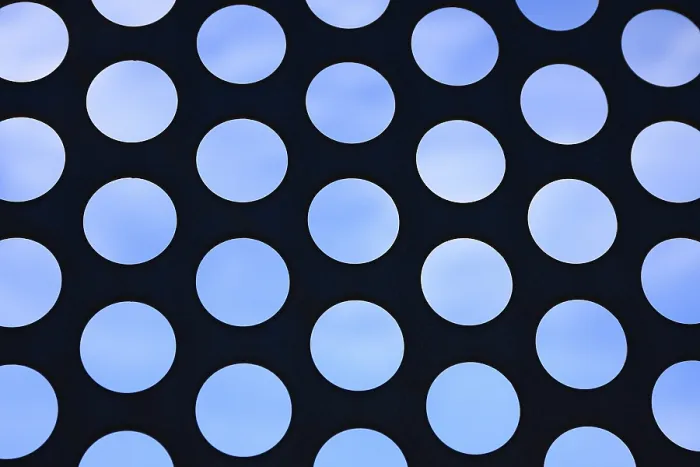 Framed Print : Blue Sky Grille Print with Round Indentations Framed Print : Blue Sky Grille Print with Round Indentations