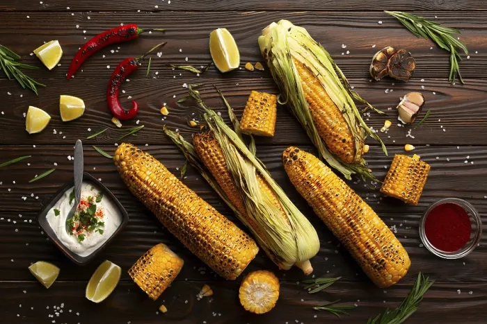 Framed Print : Grilled Corn on the Cob Print