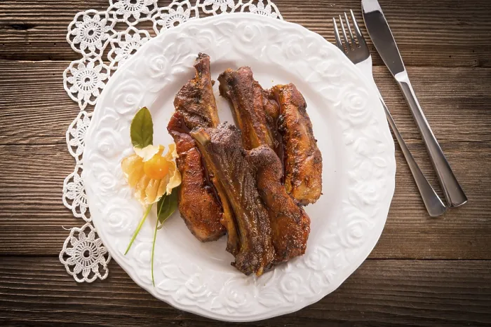 Framed Print : Grilled Ribs Print Framed Print : Grilled Ribs Print