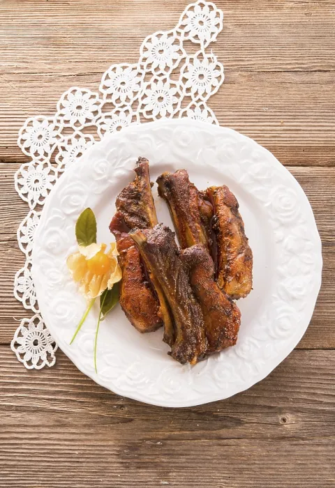 Framed Print : Grilled Ribs Print Framed Print : Grilled Ribs Print