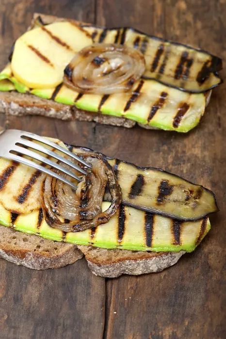 Framed Print : Grilled Vegetables Print on Rustic Bread Framed Print : Grilled Vegetables Print on Rustic Bread