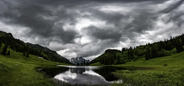 Framed Print : Grppelensee Print, Wildhaus, Appenzell, Switzerland