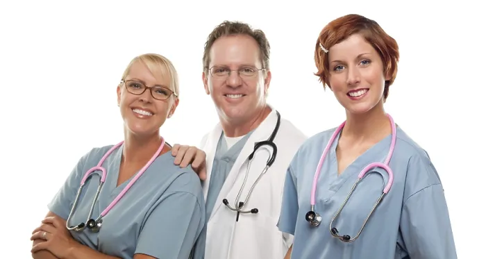 Framed Print : Medical Professionals Isolated Print Framed Print : Medical Professionals Isolated Print