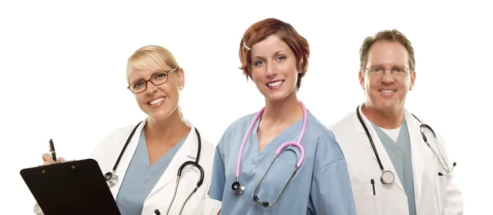 Framed Print : Medical Professionals Isolated Print Framed Print : Medical Professionals Isolated Print