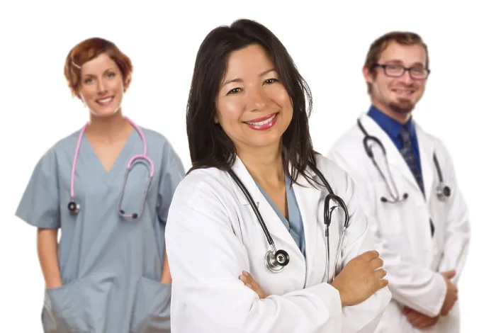 Framed Print : Medical Professionals Isolated Print Framed Print : Medical Professionals Isolated Print
