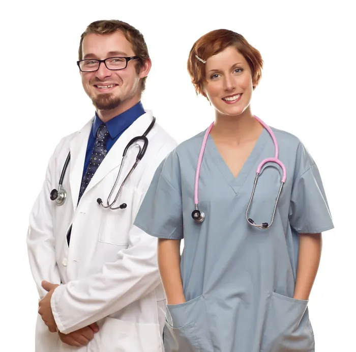 Framed Print : Medical Professionals Isolated Print Framed Print : Medical Professionals Isolated Print