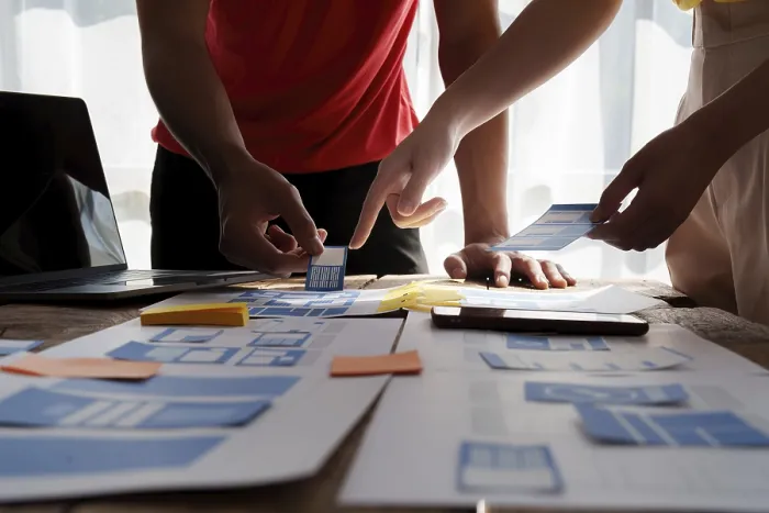 Framed Print : UX Designers Brainstorming Print Framed Print : UX Designers Brainstorming Print