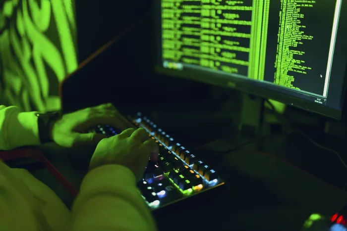 Framed Print : Hacker in Hoodie Working on Personal Computer Print Framed Print : Hacker in Hoodie Working on Personal Computer Print