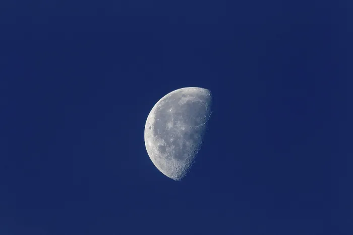 Framed Print : The Half Moon and Blue Sky Print Framed Print : The Half Moon and Blue Sky Print