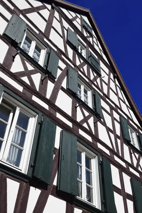 Framed Print : Half-timbered Facade Print in Siebeldingen, Germany Framed Print : Half-timbered Facade Print in Siebeldingen, Germany