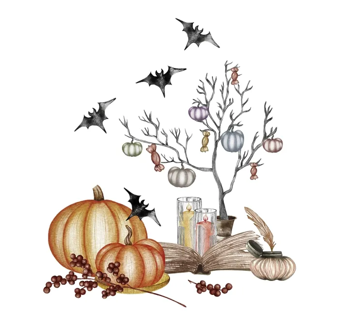 Framed Print : Bat Halloween Pumpkin Composition Print Framed Print : Bat Halloween Pumpkin Composition Print