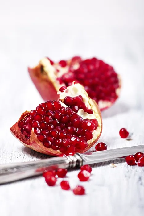 Framed Print : Halved Pomegranate Print on Light Background Framed Print : Halved Pomegranate Print on Light Background