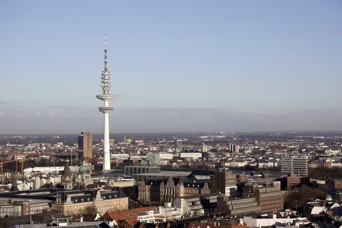 Framed Print : Hamburg Print from Above Framed Print : Hamburg Print from Above