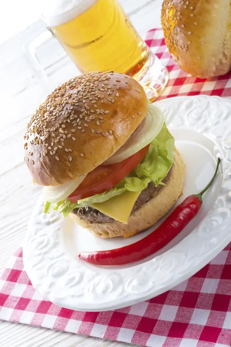 Framed Print : Hamburger Print by imageBROKER Framed Print : Hamburger Print by imageBROKER