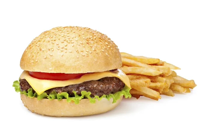 Framed Print : Hamburger Print on White Background Framed Print : Hamburger Print on White Background