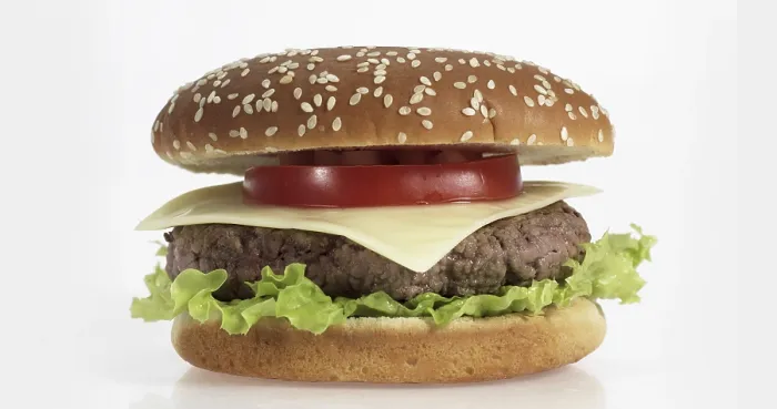 Framed Print : Hamburger Print against White Background Framed Print : Hamburger Print against White Background