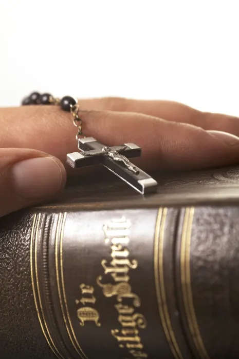 Framed Print : Hand on the Bible Print Framed Print : Hand on the Bible Print