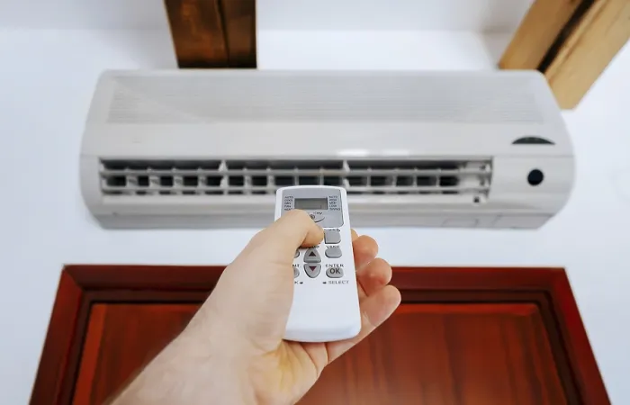 Framed Print : Air Conditioner and Remote Control Print