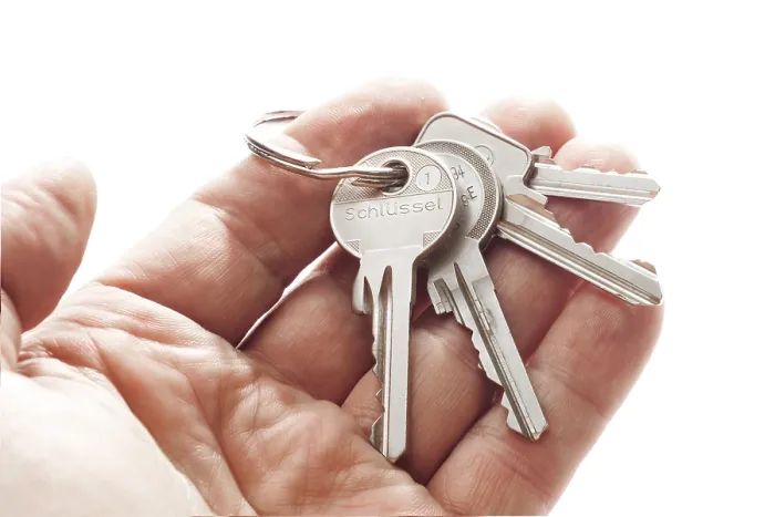 Framed Print : Hand Holding a Set of Keys Print Framed Print : Hand Holding a Set of Keys Print