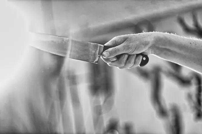 Framed Print : Hand holding sharp knife, Print, Backlit Horror Scene Framed Print : Hand holding sharp knife, Print, Backlit Horror Scene