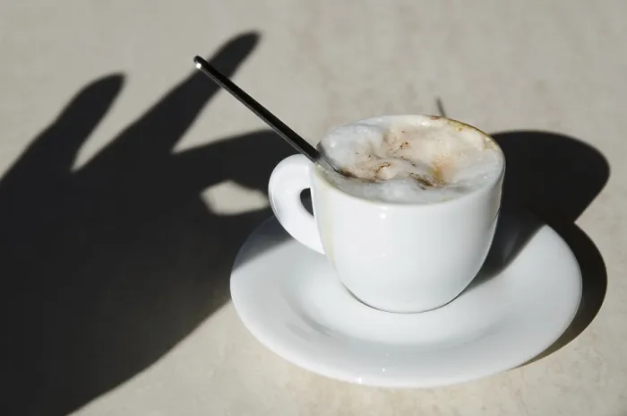 Framed Print : Hand with Shadow Take a Cup of Coffee Print Framed Print : Hand with Shadow Take a Cup of Coffee Print