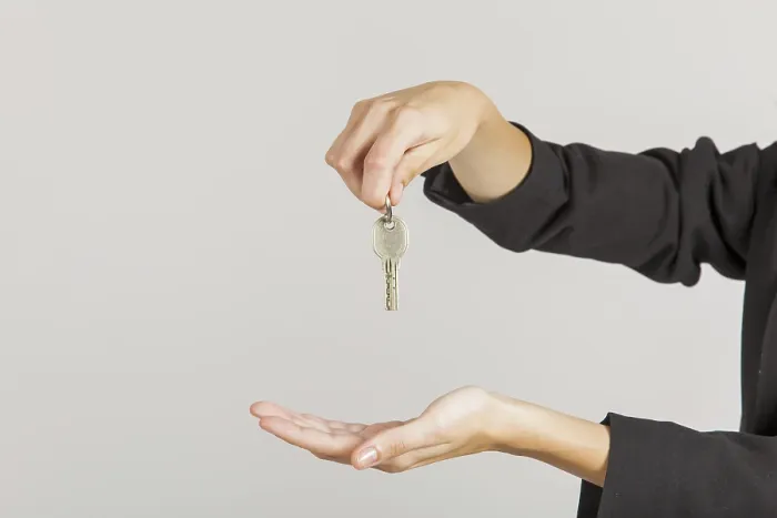 Framed Print : Hands Holding Keys Print by ImageBROKER Framed Print : Hands Holding Keys Print by ImageBROKER